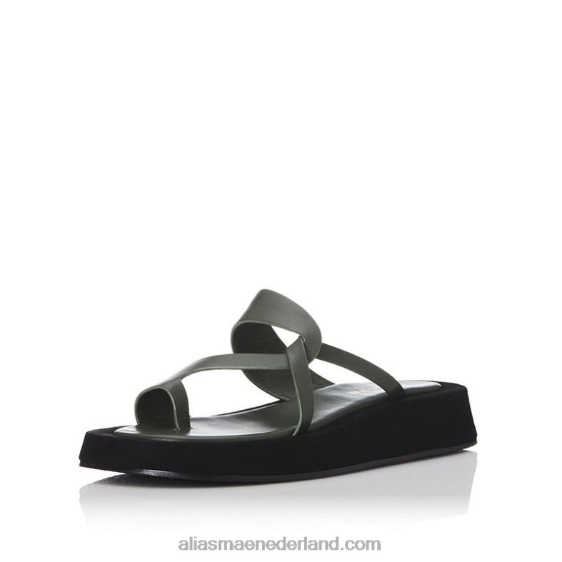 Alias Mae polo DNT8D169 zwart leer