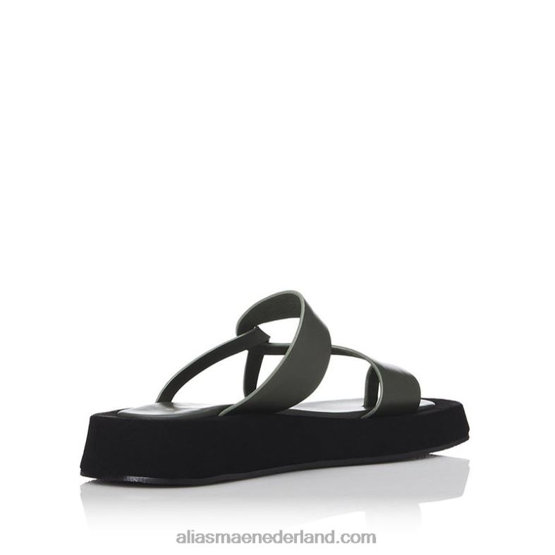 Alias Mae polo DNT8D169 zwart leer