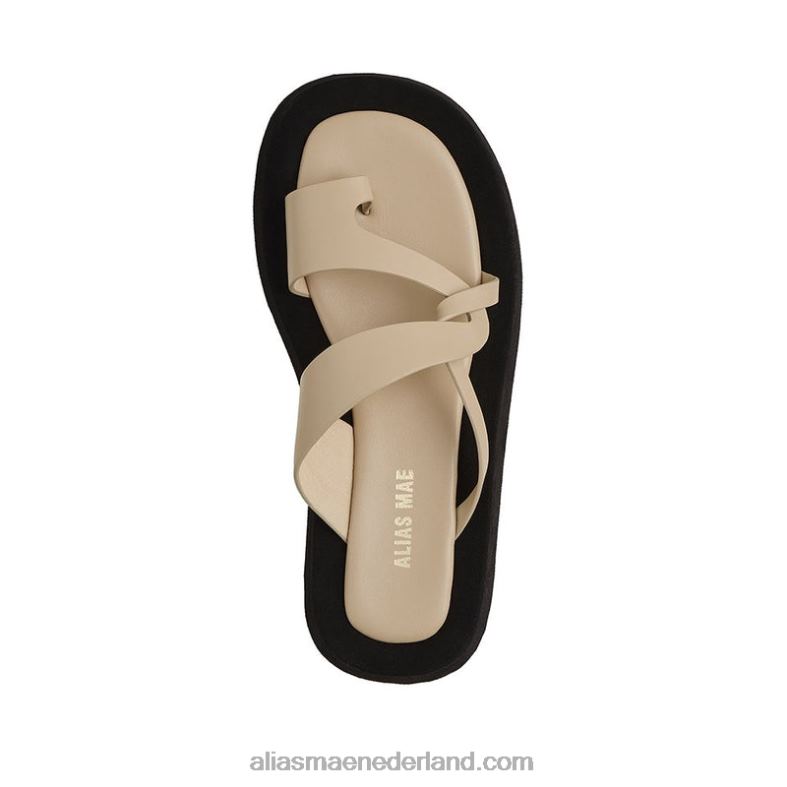 Alias Mae polo DNT8D169 zwart leer